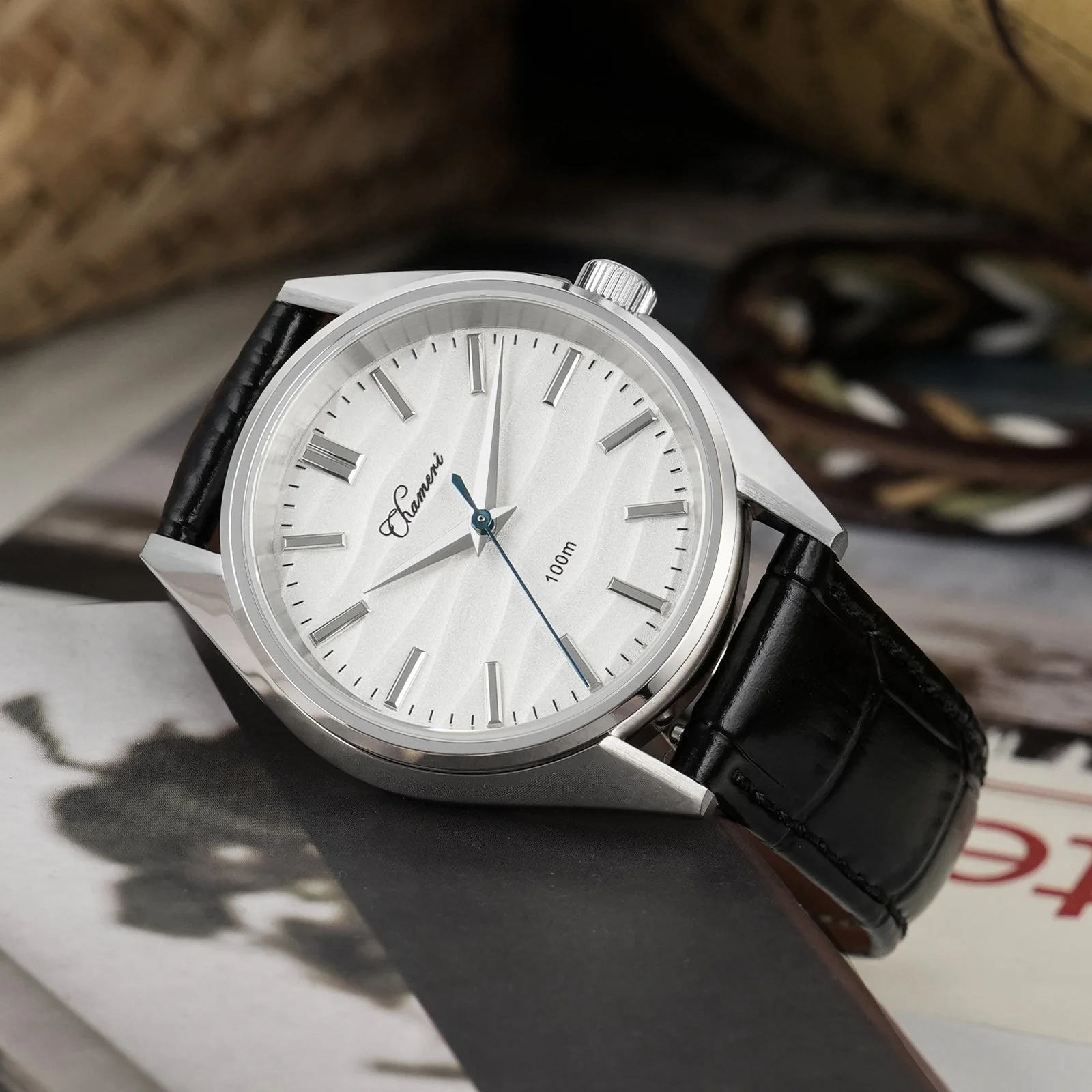 Chameri 37mm VH31 Sweep Second Quartz Watch GS04 - Image 14