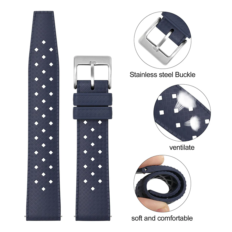 Premium-Grade Tropical FKM Rubber Watch Strap - Image 67