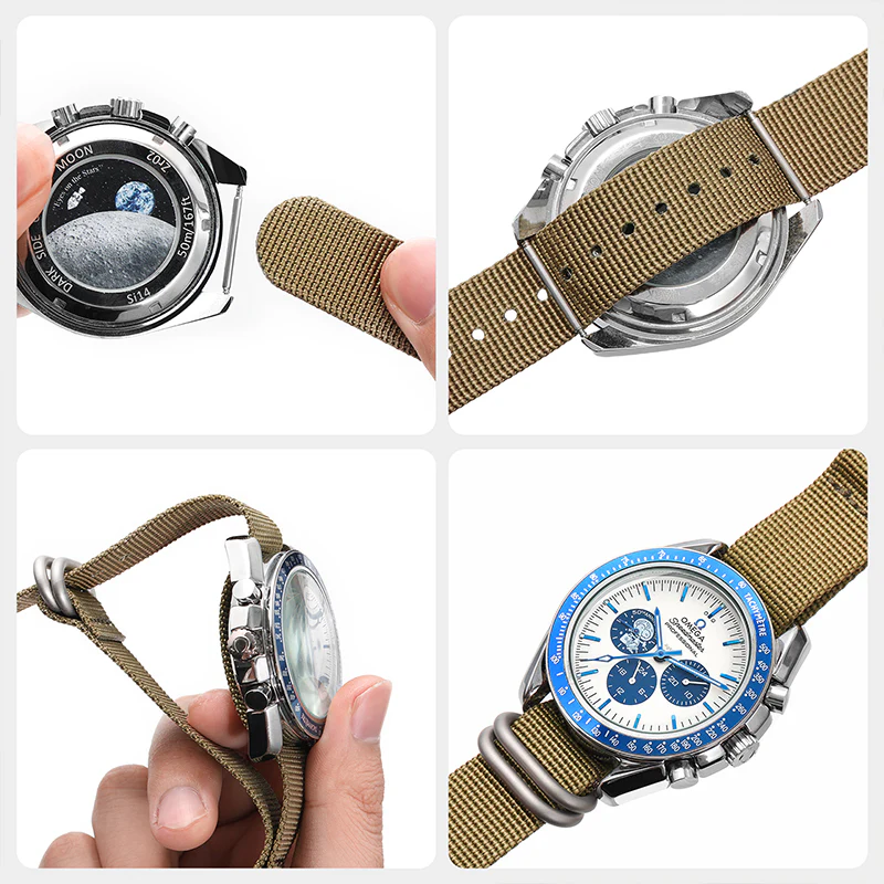 Thick Premium Woven Nylon Military Watch Zulu Strap - Image 13