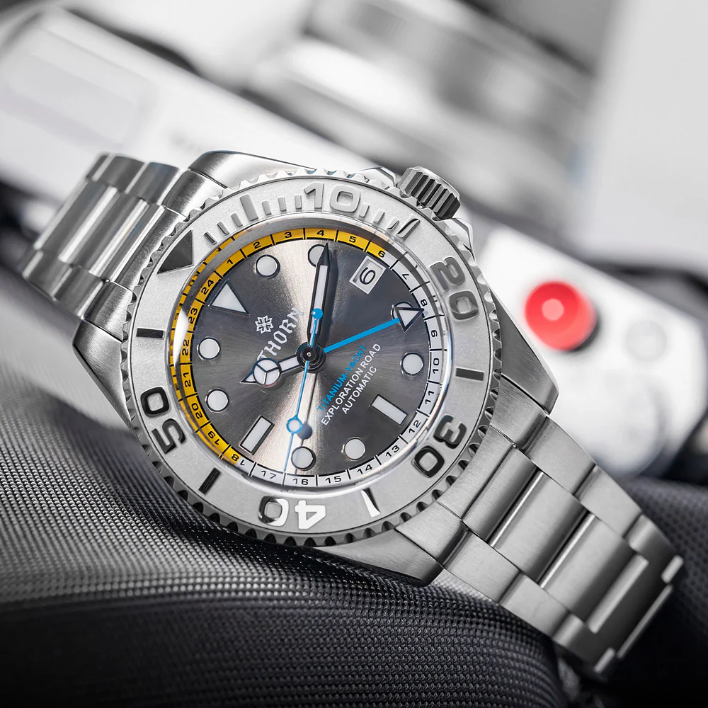 THORN Titanium Helium Valve NH34 GMT Watch SHY037 - Image 8
