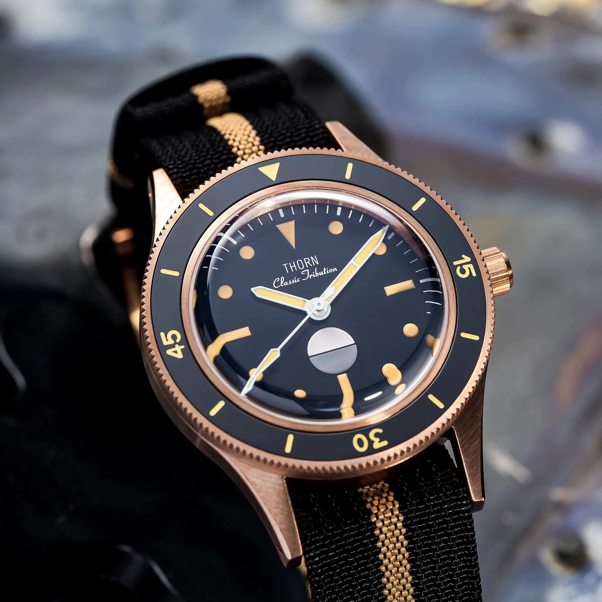 ❤Clearance Deal❤ Thorn Vintage 50-Fathoms Bronze Dive Watch - Image 28